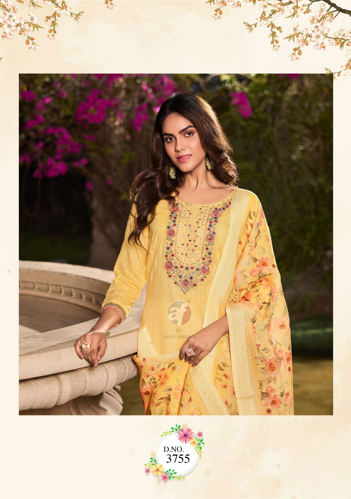 Af Patterns Vol 3 By Anju Pure Cotton Designer Kurti With Bottom Dupatta Wholesale Price In Surat
